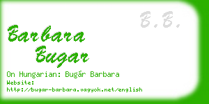 barbara bugar business card