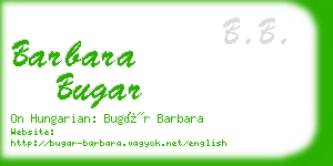 barbara bugar business card